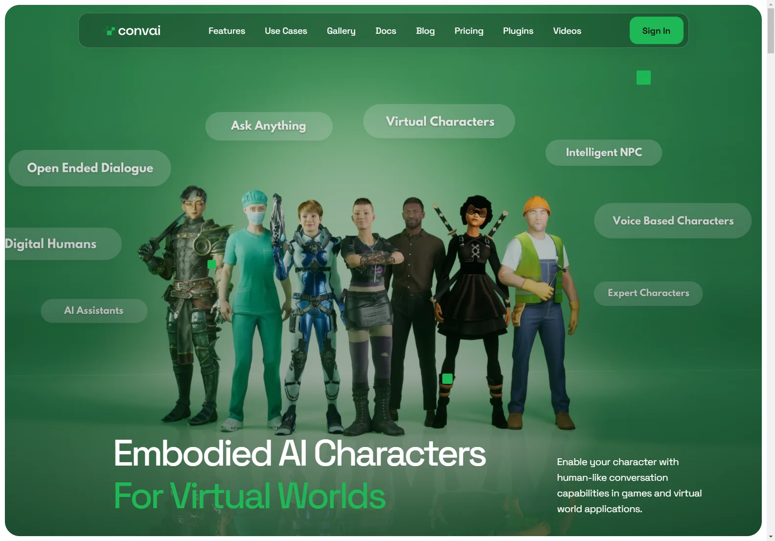 Convai: Empowering Virtual Worlds with Conversational AI