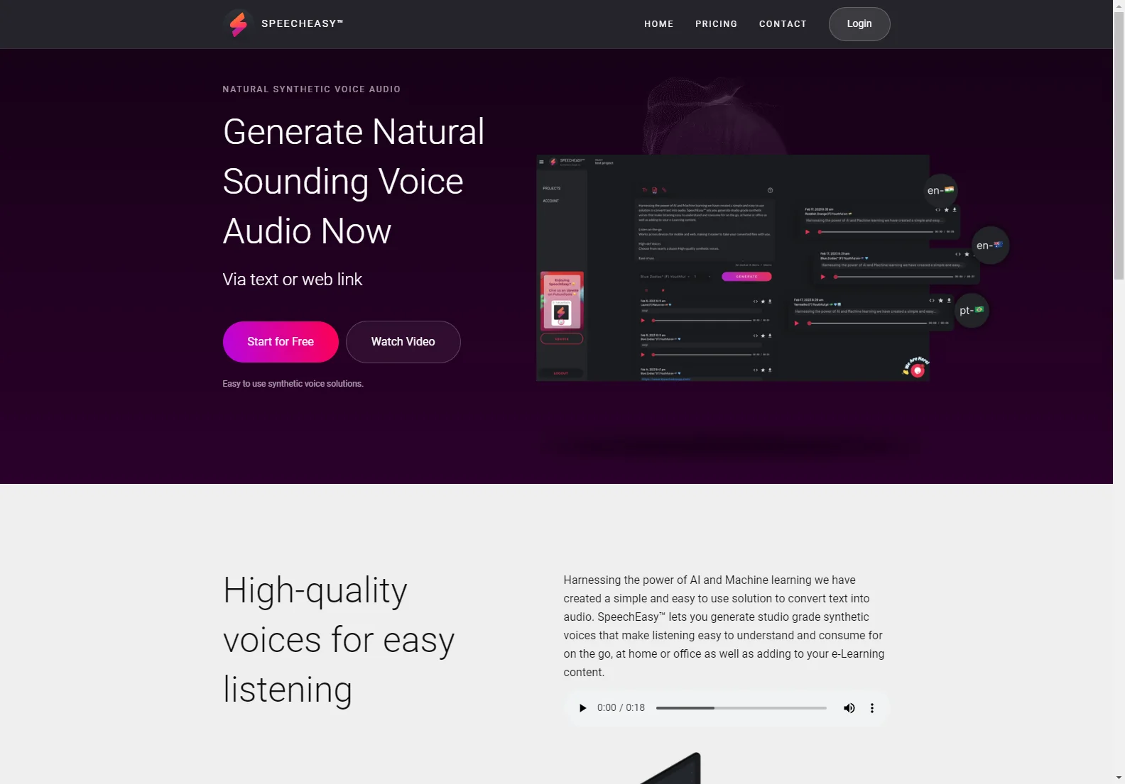 SpeechEasy - Transform Text into High-Quality Audio