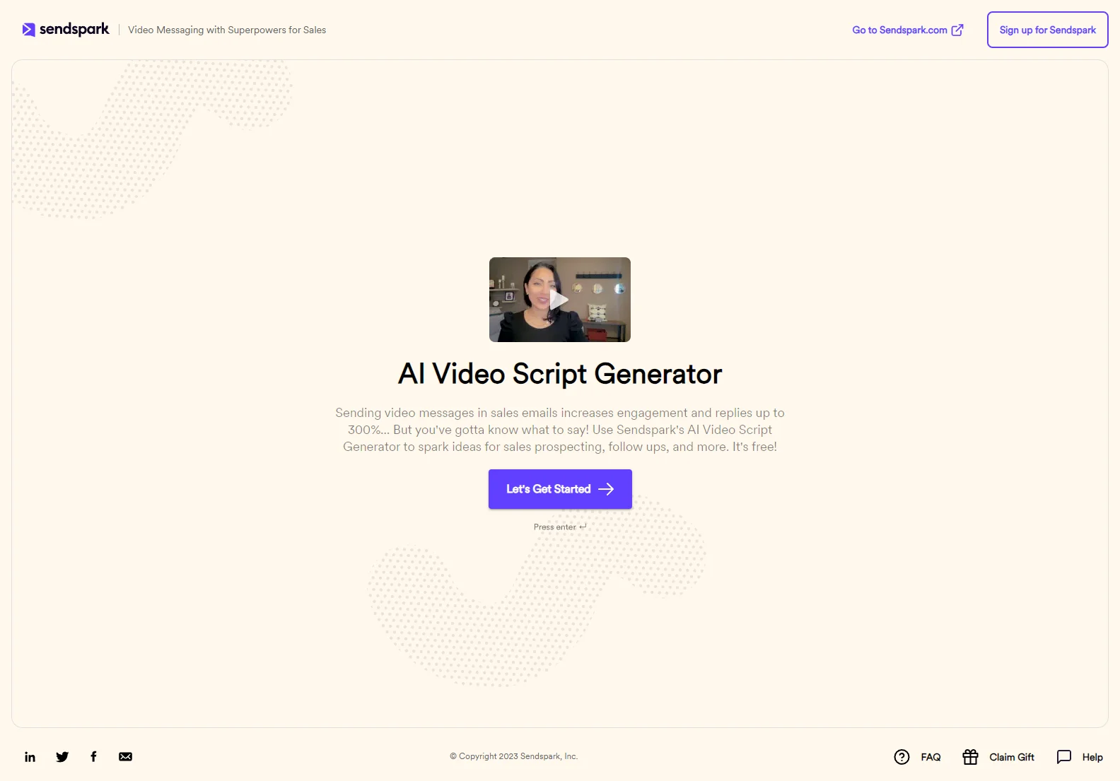 Sendspark: Boost Sales with AI-Generated Video Scripts