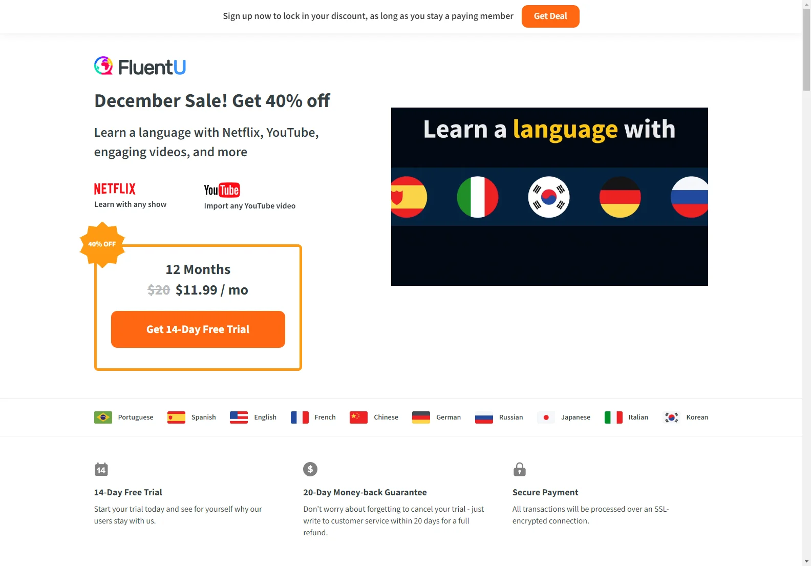 FluentU: 40% Off for an Enhanced Language Learning Experience