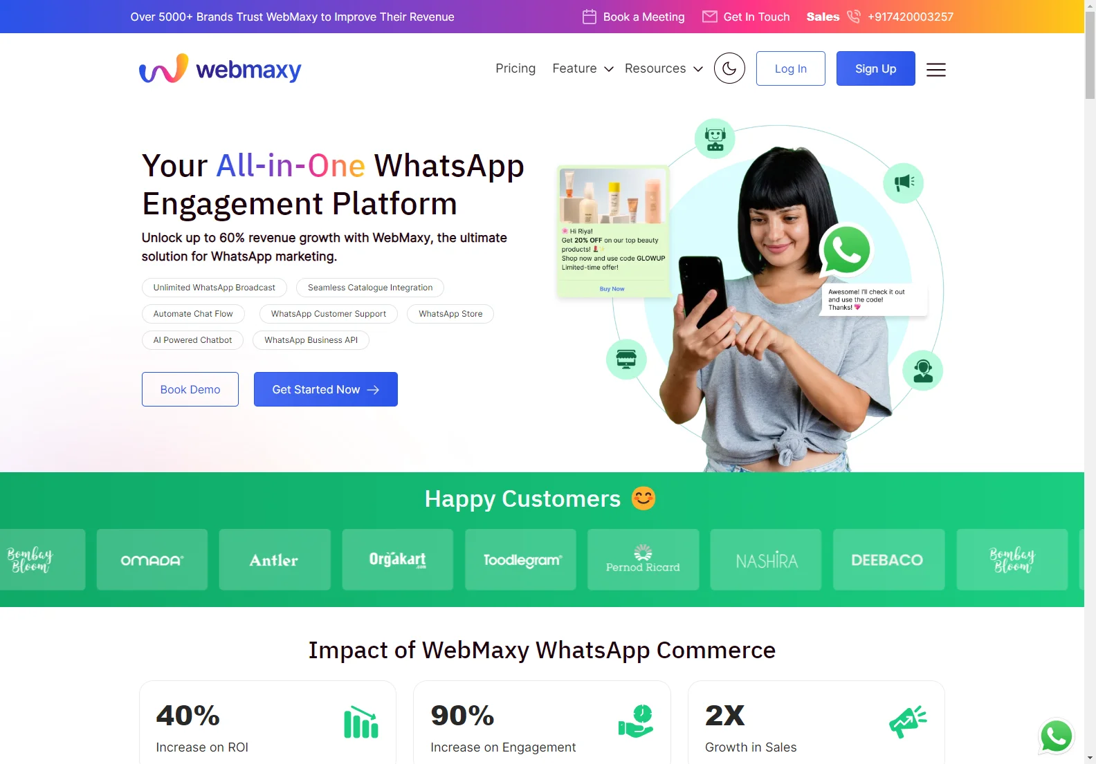 WebMaxy WhatsApp Commerce: Boost Revenue and Engage Customers on WhatsApp