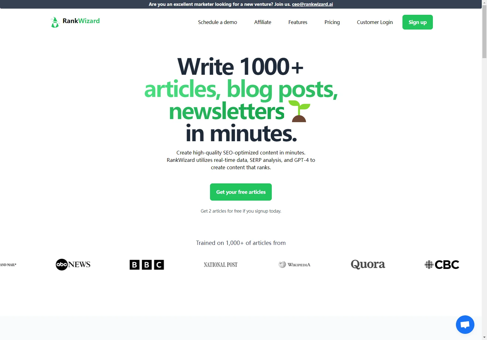 RankWizard: Write SEO-Optimized Articles in Minutes and Save Time & Money