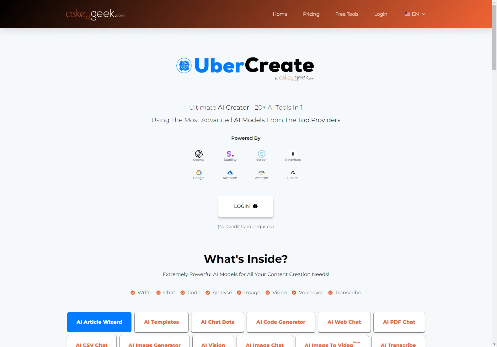 UberCreate: Unleashing the Power of 20+ AI Tools