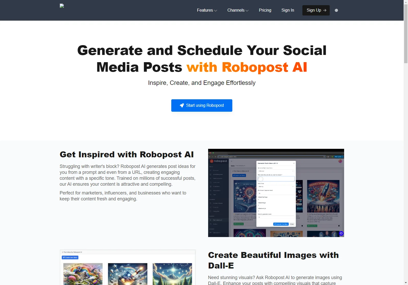 Robopost AI: Streamlining Social Media Content Creation