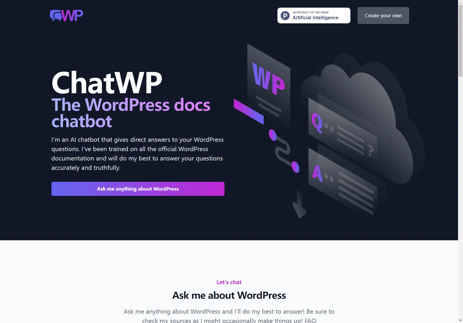 ChatWP - The Ultimate WordPress Docs Chatbot