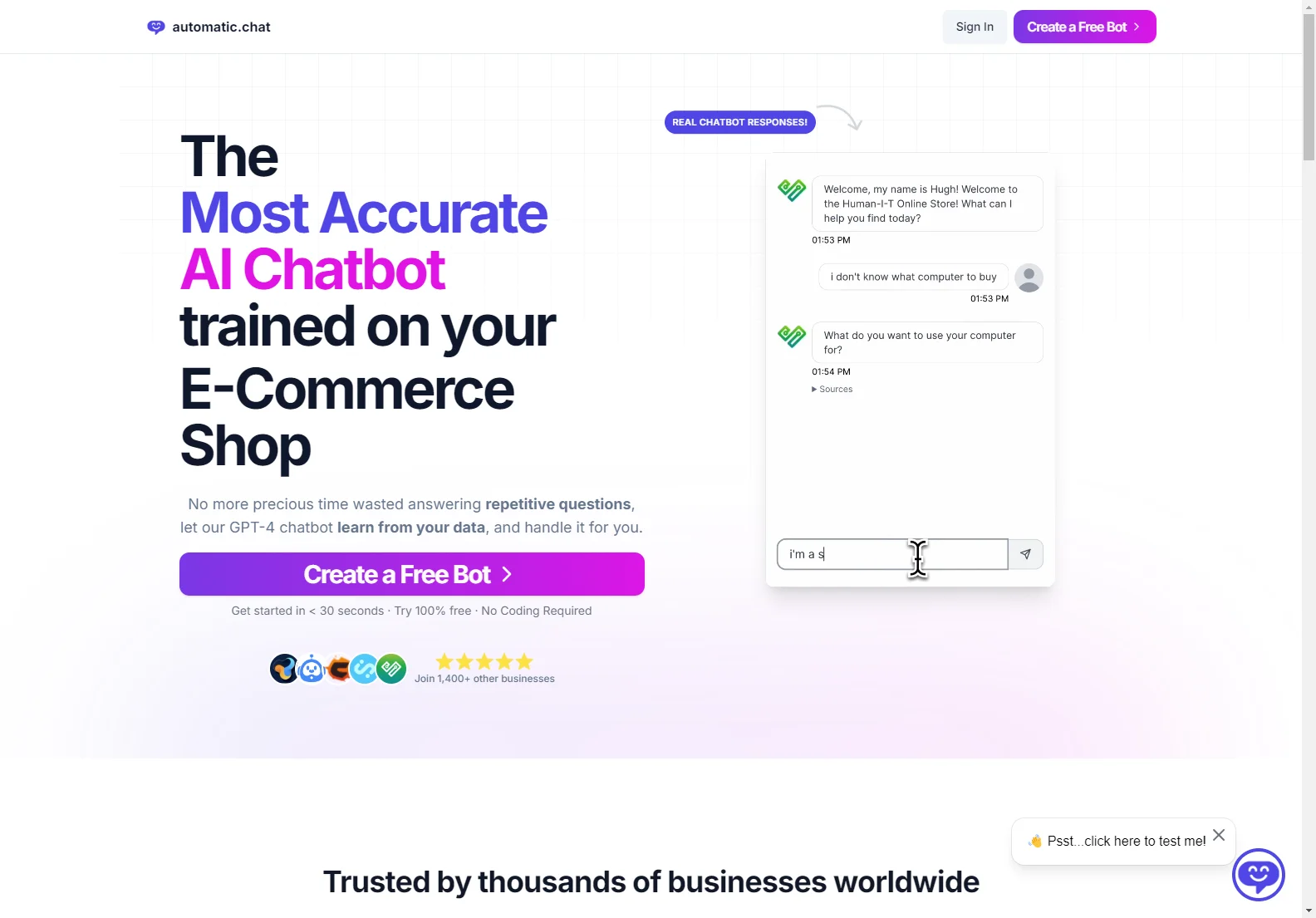 Automatic Chat: The Most Accurate AI Chatbot for Your Business