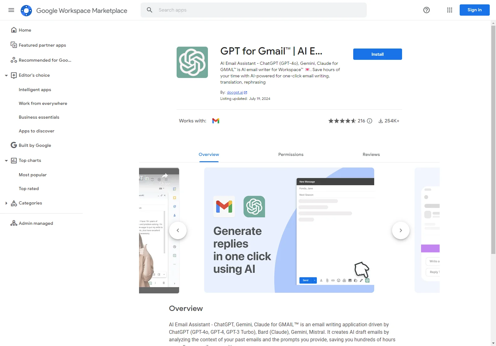 GPT for Gmail™: Revolutionize Email Writing with AI