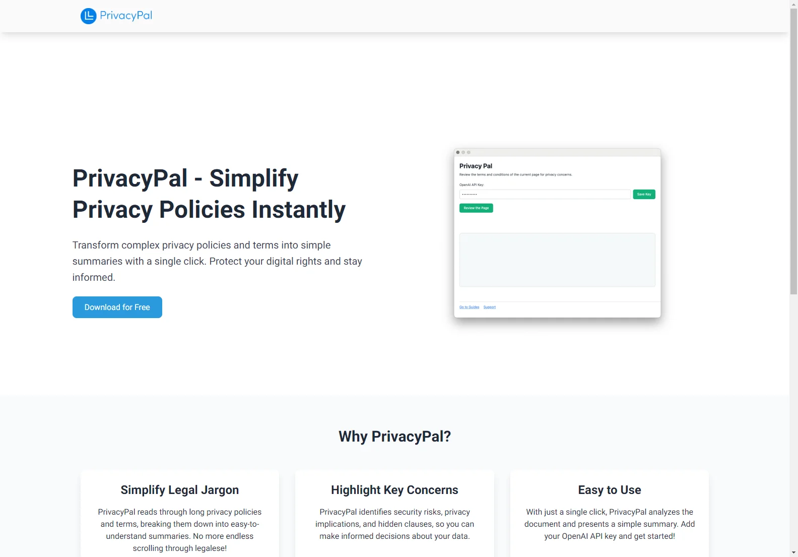 PrivacyPal - Simplify Privacy Policies for Enhanced Digital Security