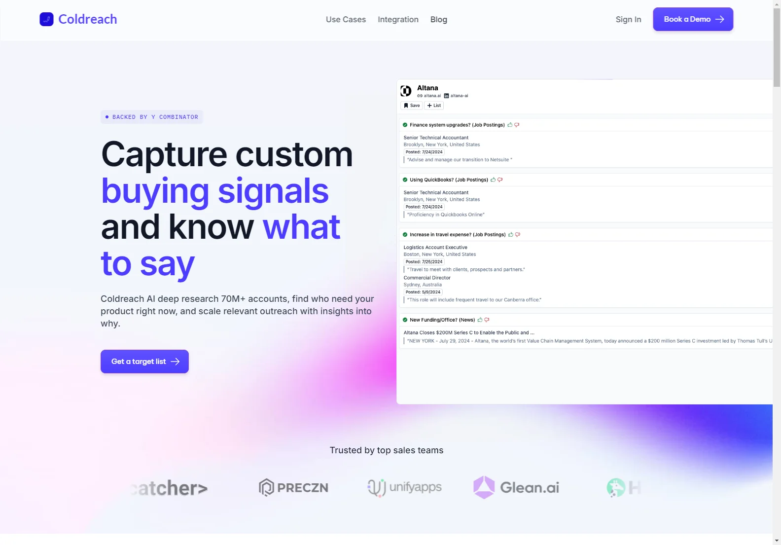 Coldreach - Unveiling Custom Buying Signals for Business Success