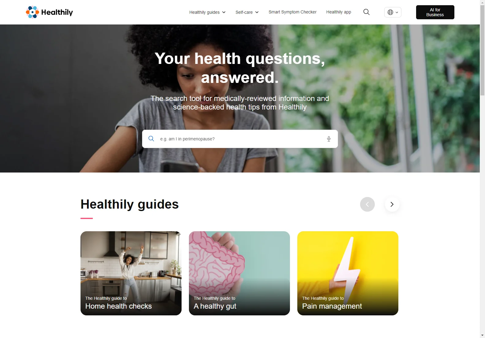 Healthily: Medically Verified Health Insights for Self-Care