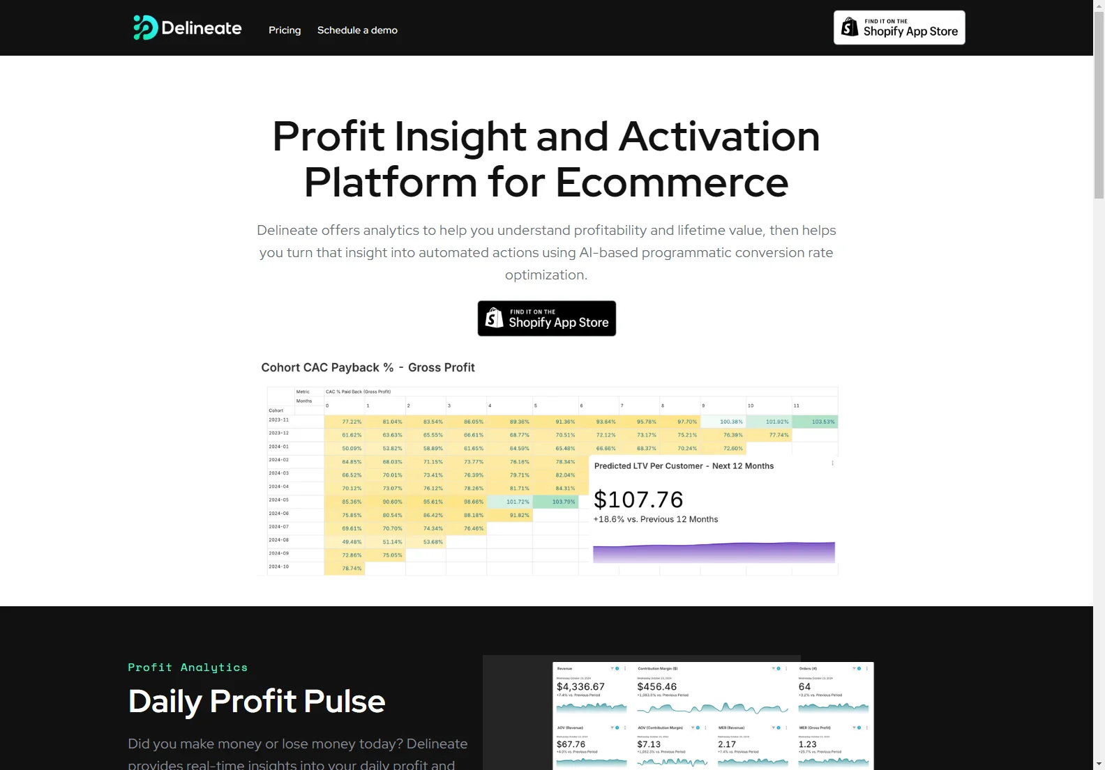 Delineate: Unleashing Ecommerce Profitability with AI Analytics