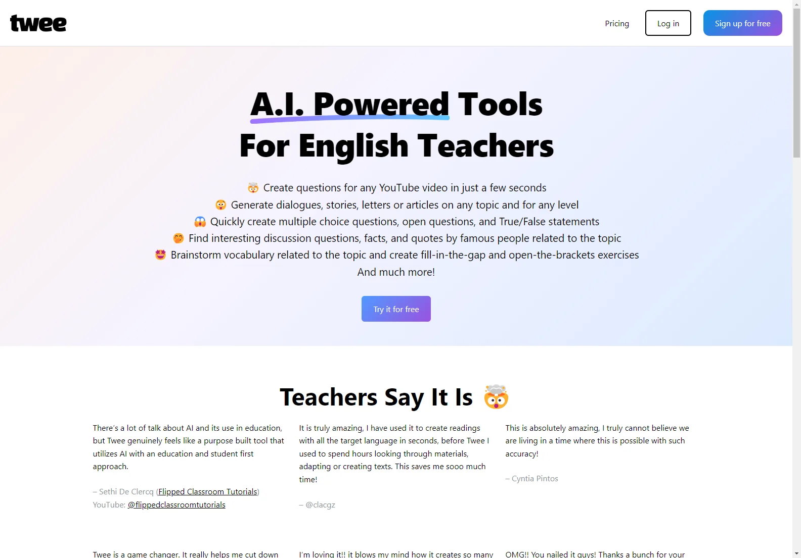 Twee: Empowering English Teachers with AI Innovation