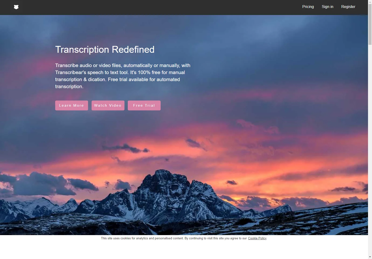 Transcribear: Transform Audio to Text with Ease