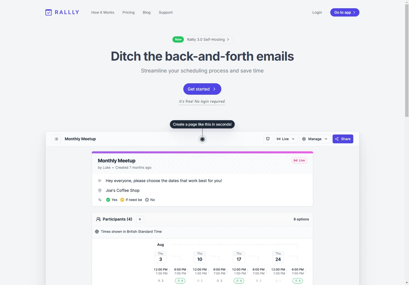 Rallly: Streamline Group Scheduling and Save Time