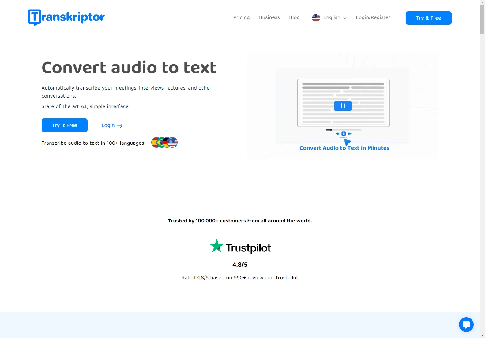 Transkriptor: Transform Audio & Video to Text Easily