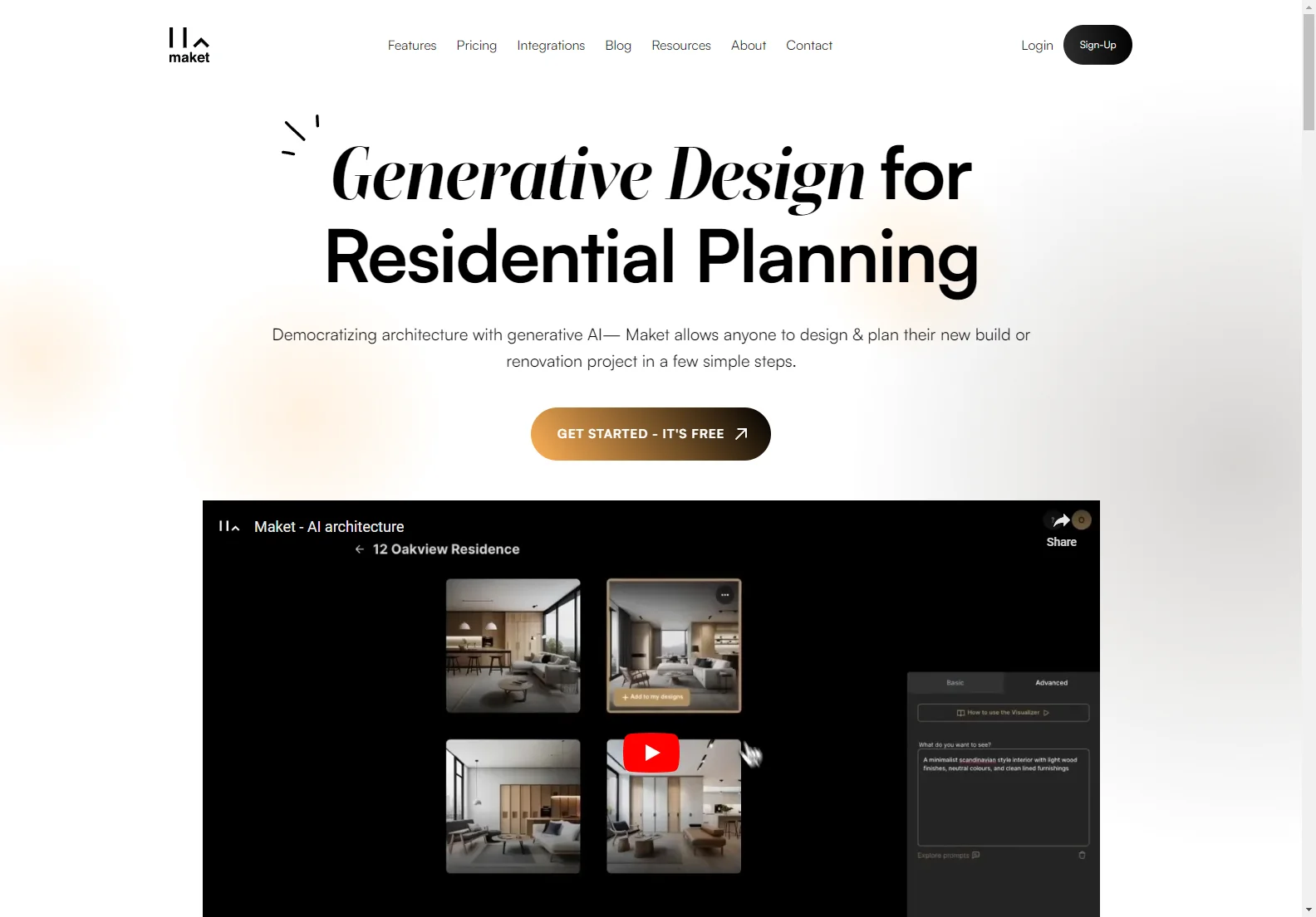 Maket: Empowering Residential Planning with AI