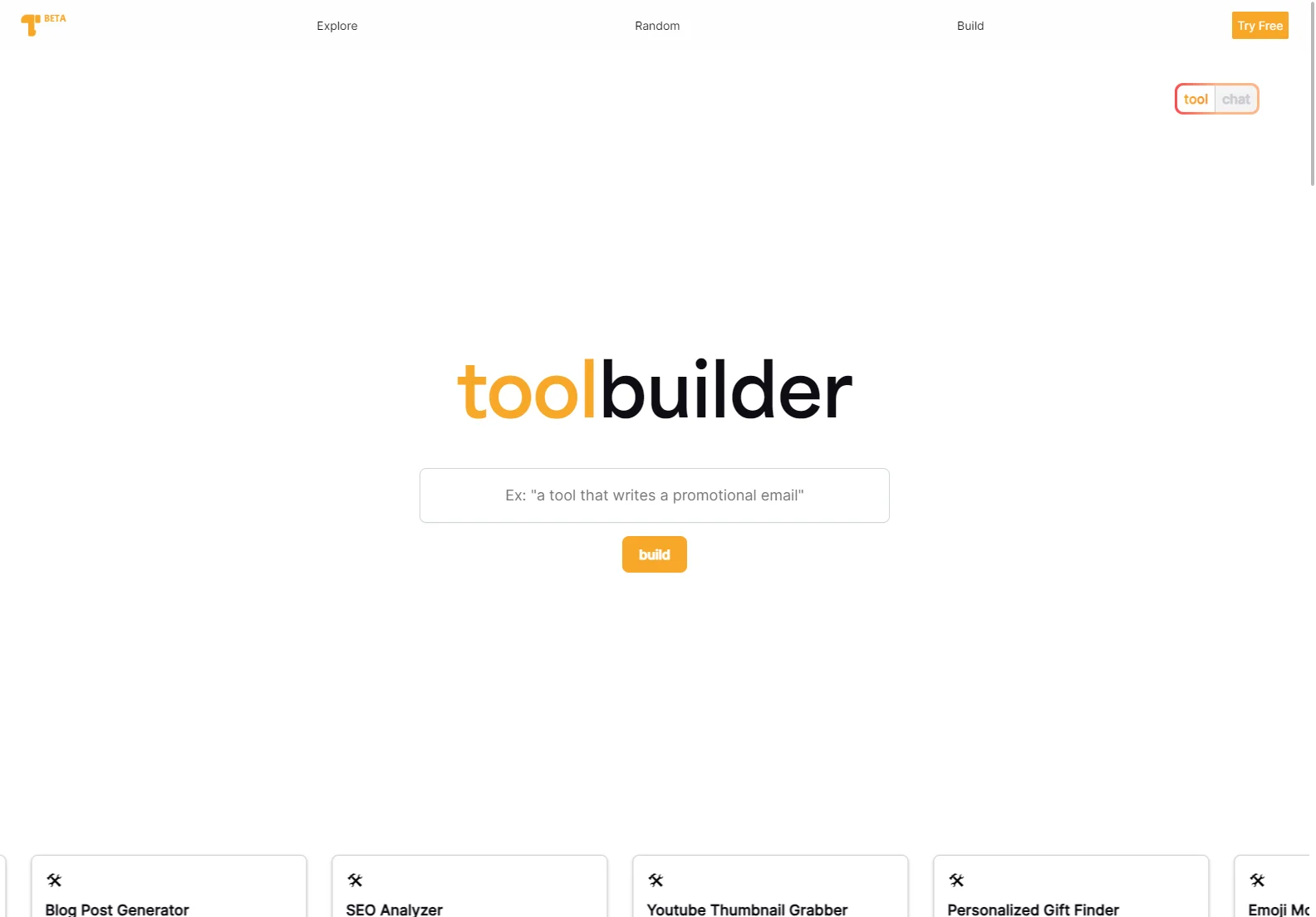 toolbuilder: Build and Discover AI Tools with Ease