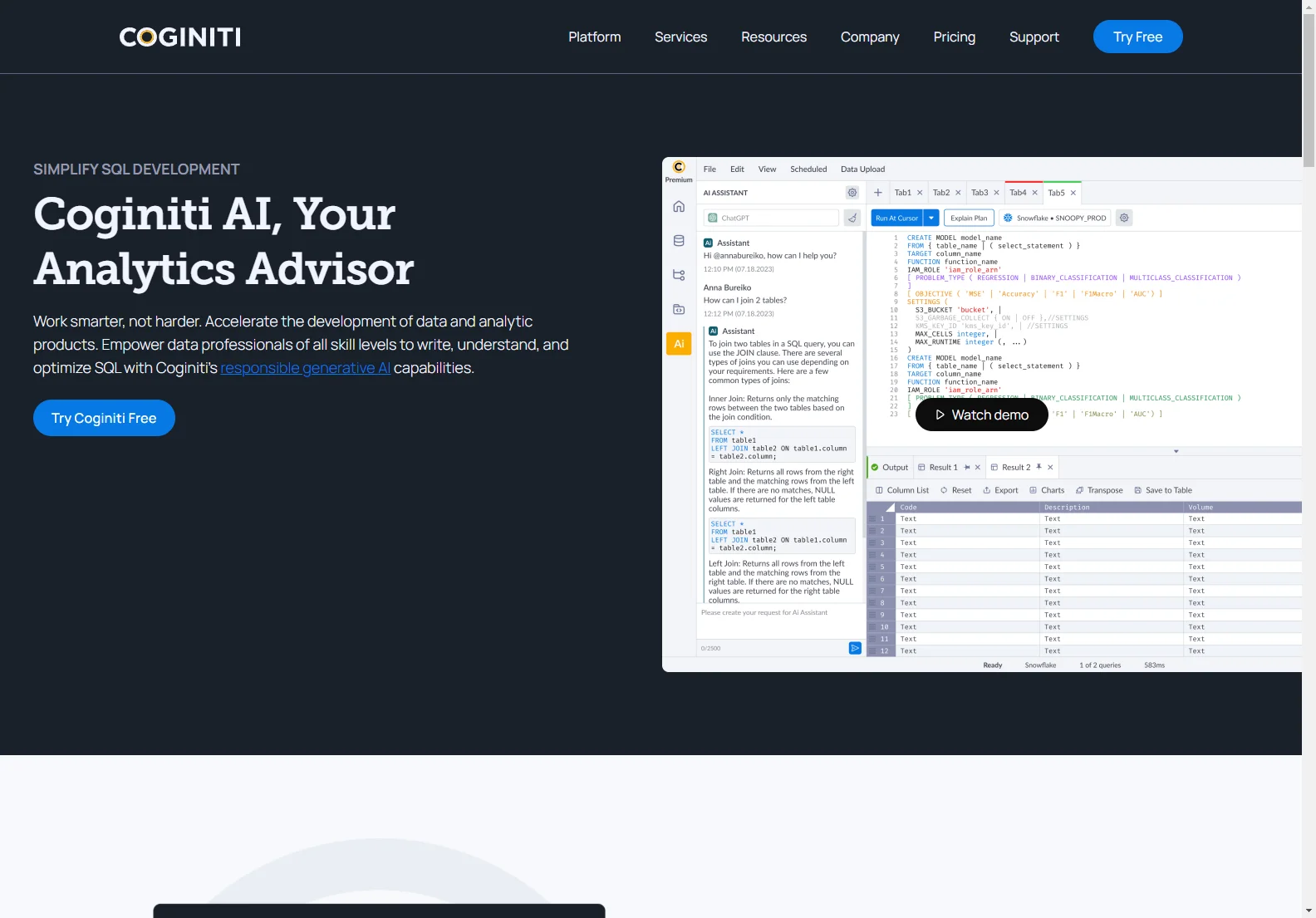 Coginiti AI: Your Ultimate Data and Analytics Advisor