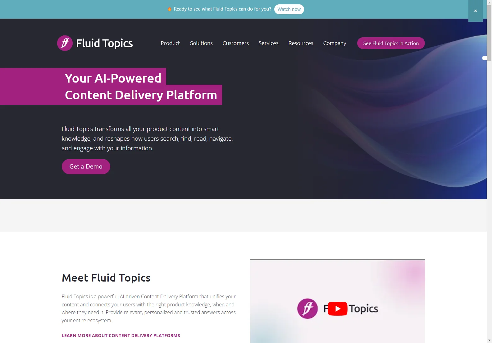 AI-Powered Content Delivery with Fluid Topics