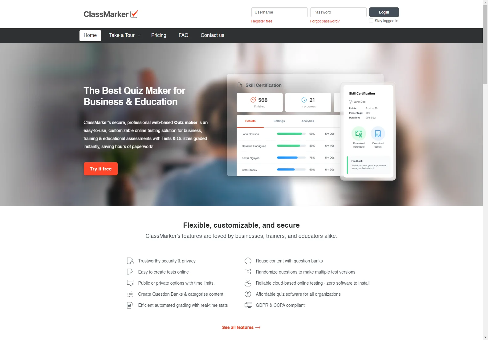 ClassMarker: The Ultimate Online Quiz Maker for All