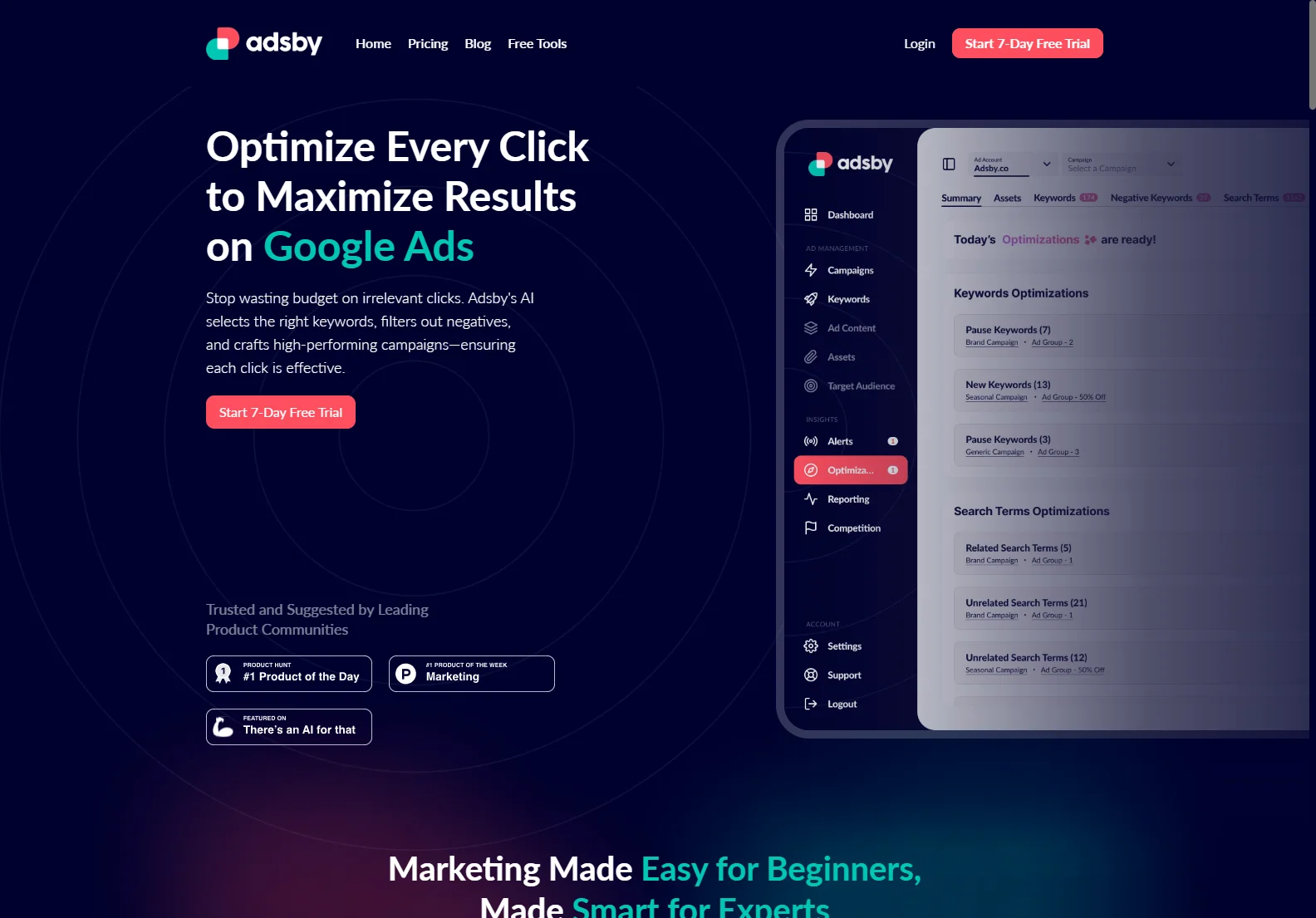 Adsby - Maximize Google Ads Results with AI-Powered Optimization