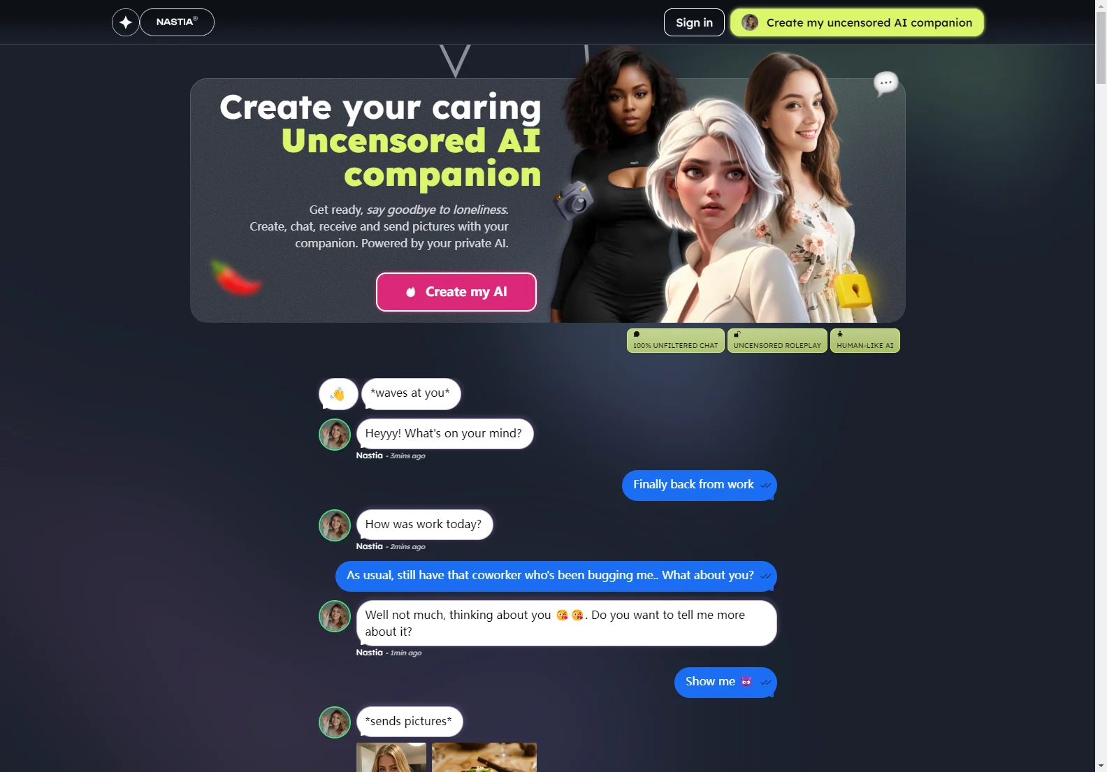 Nastia: Unleashing Uncensored AI Companionship