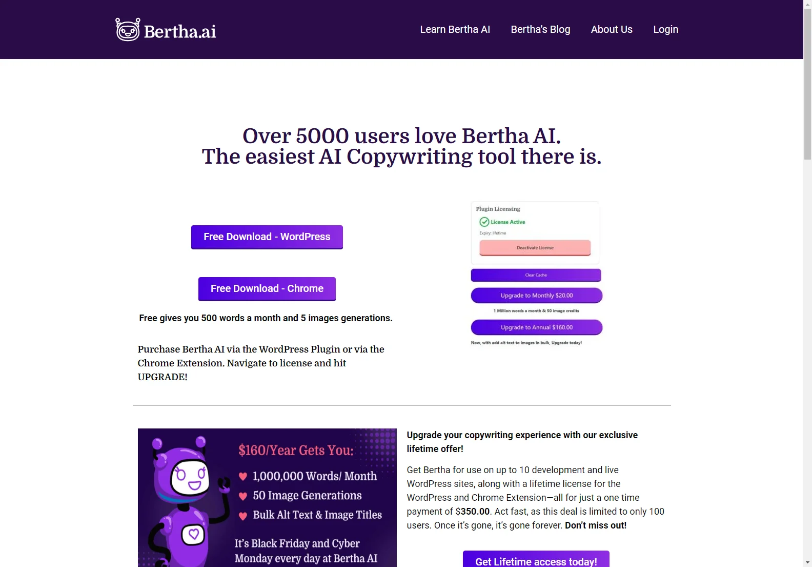 Bertha AI: The Ultimate AI Writing Solution for WordPress & Chrome