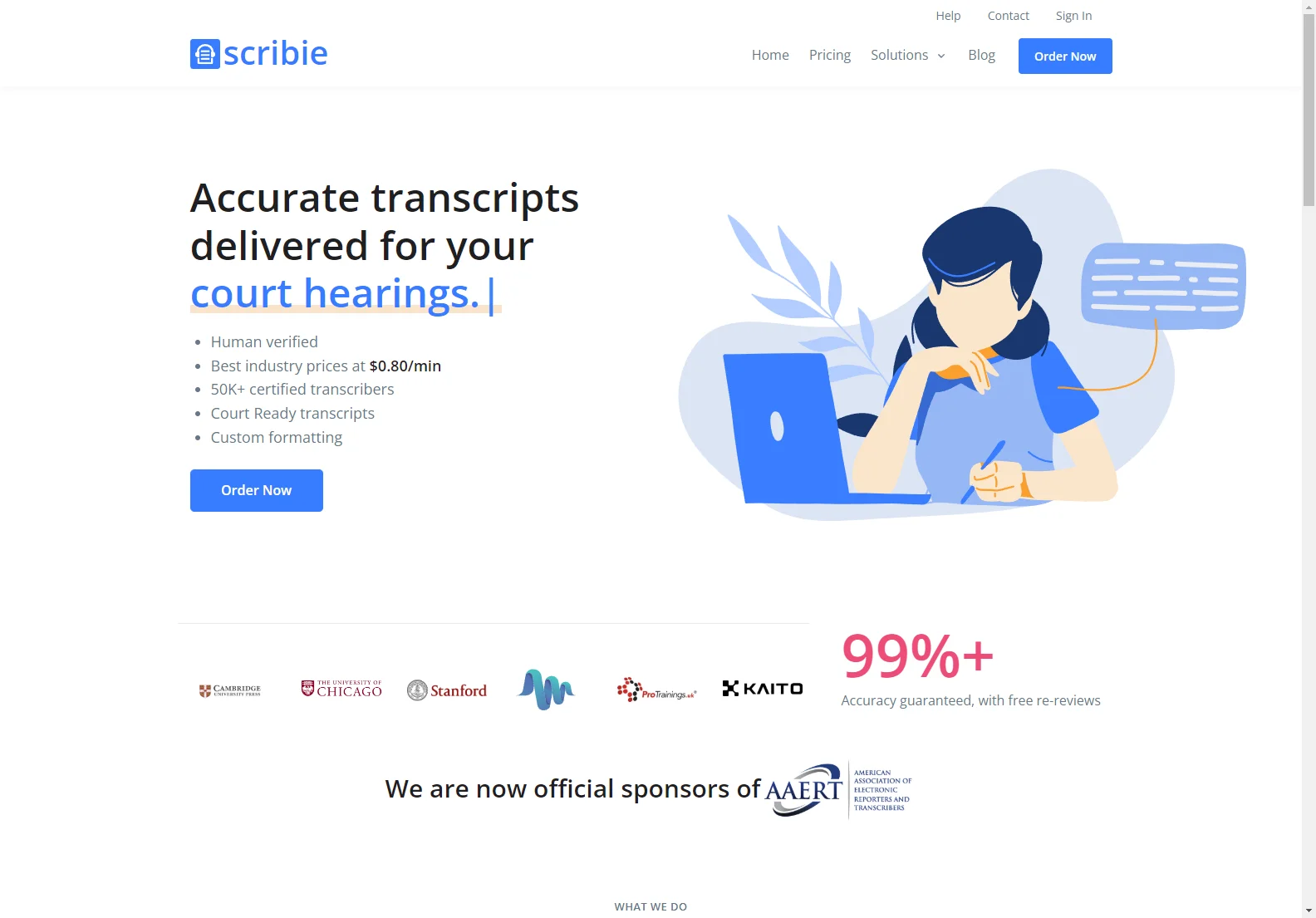 Scribie: 99%+ Accurate Audio/Video Transcription with Great Value