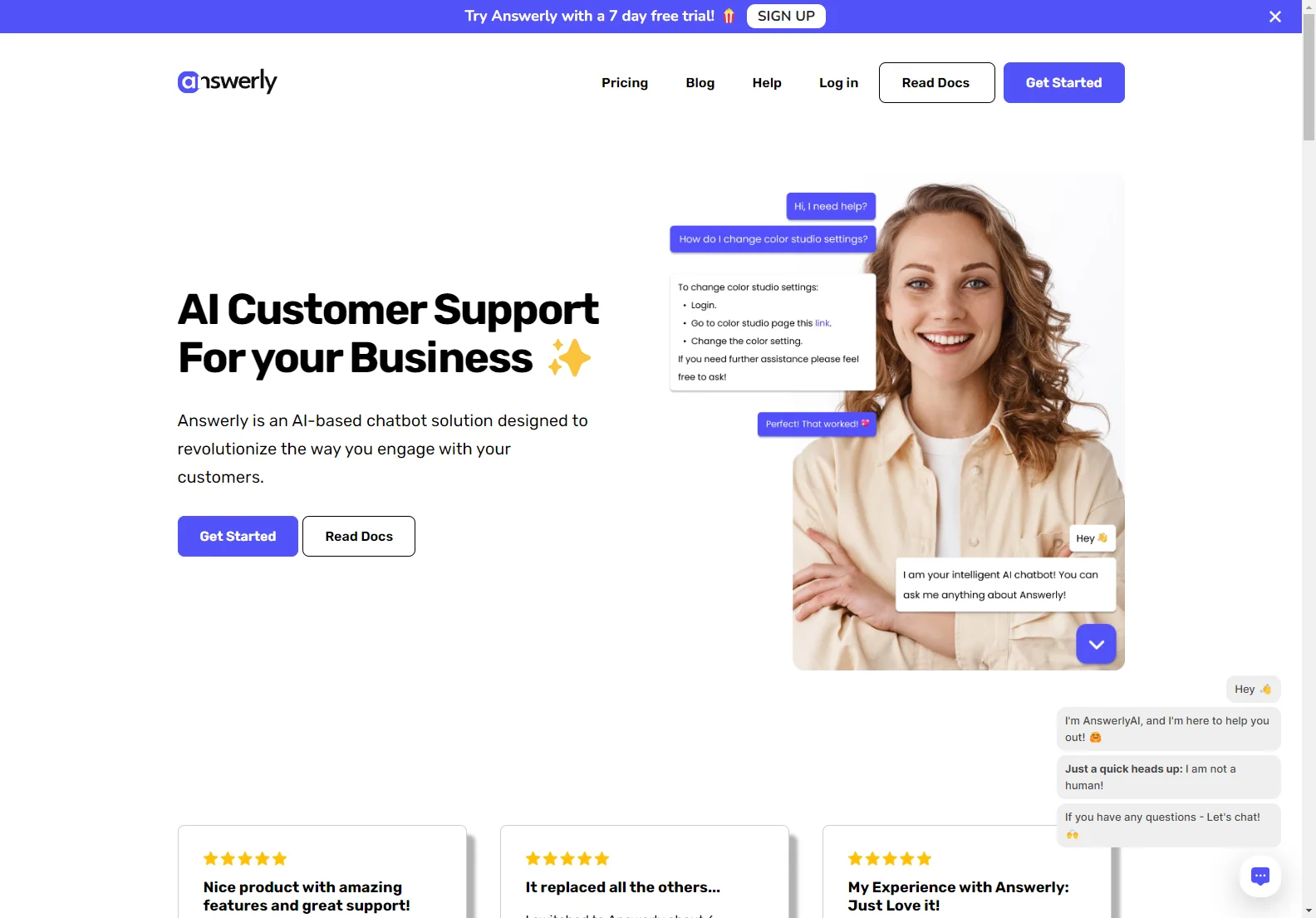 Answerly: AI-Powered Customer Support for Your Business Success