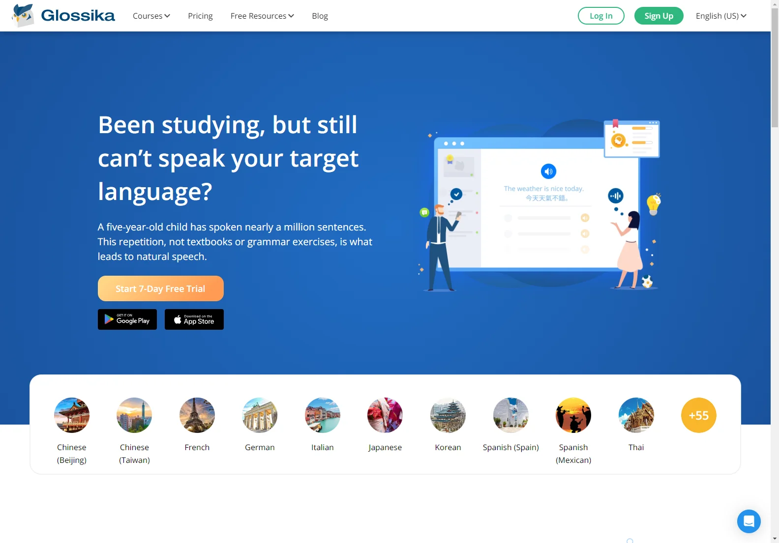 Glossika Language Learning: Achieve Fluency with Ease