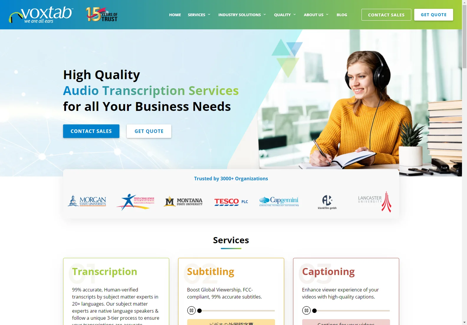 Voxtab: High-Quality Transcription & Related Services for Your Needs