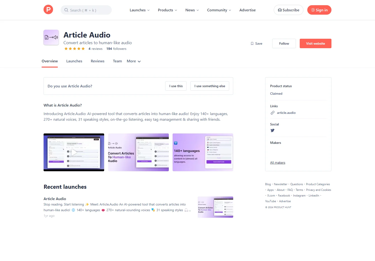 Article Audio - Transform Articles into Audio Easily