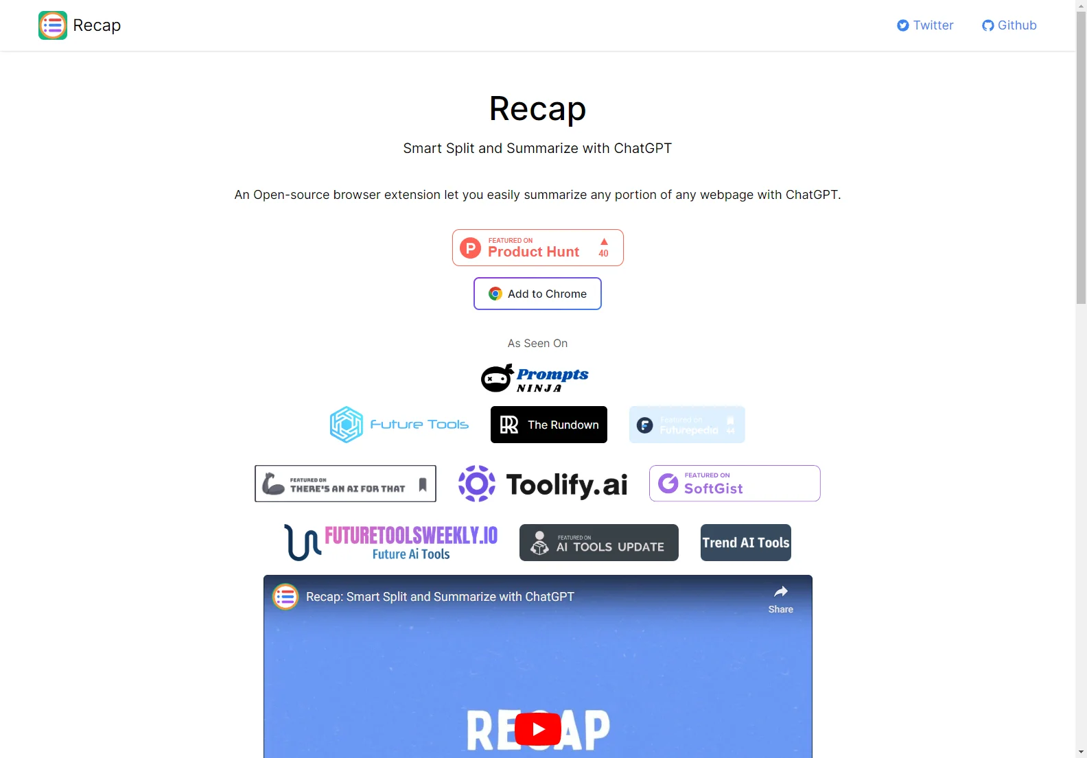 Recap: Smart Summarization with ChatGPT for Enhanced Content Understanding