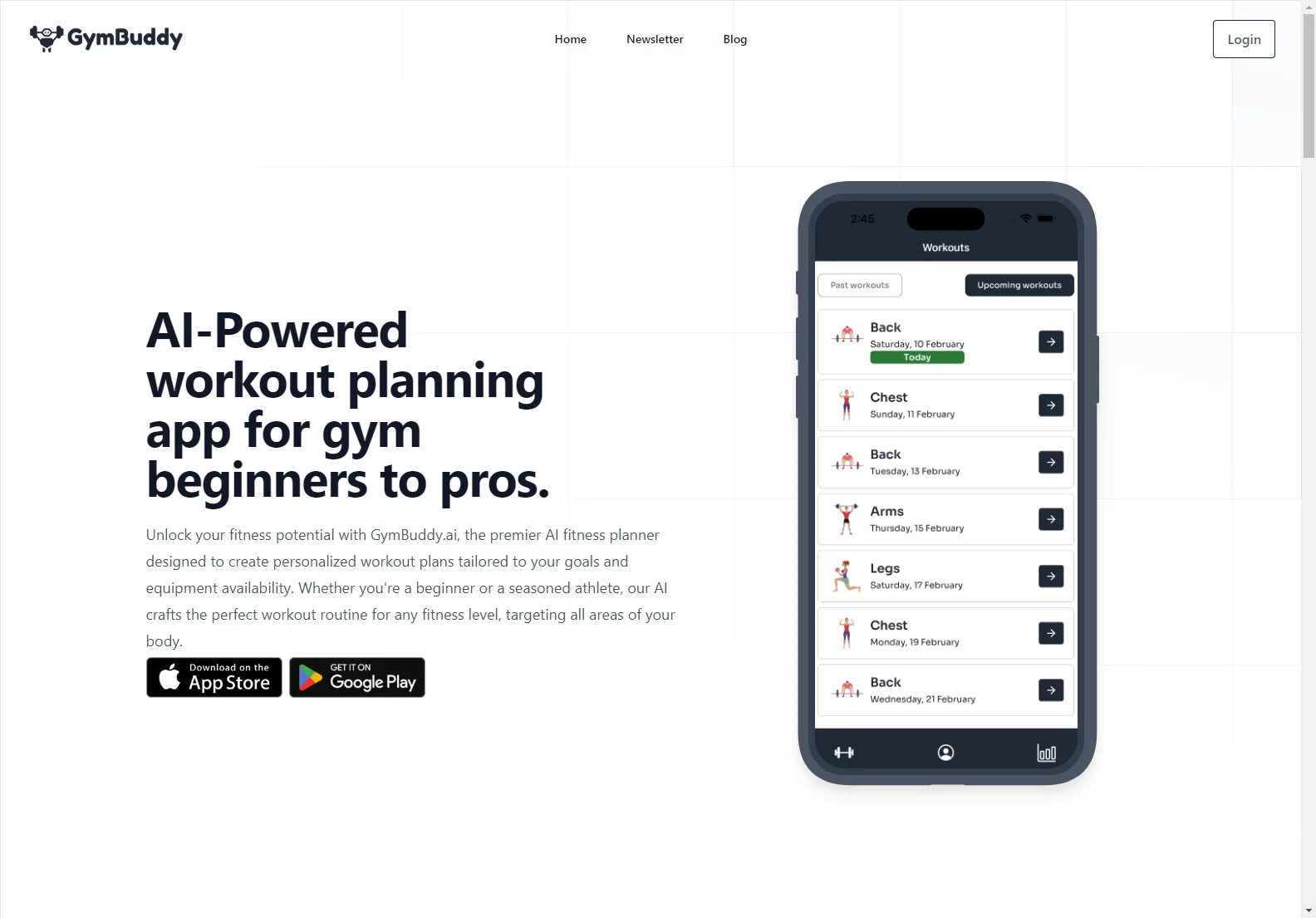 「GymBuddy.ai - ジム利用者のためのAIワークアウト計画」