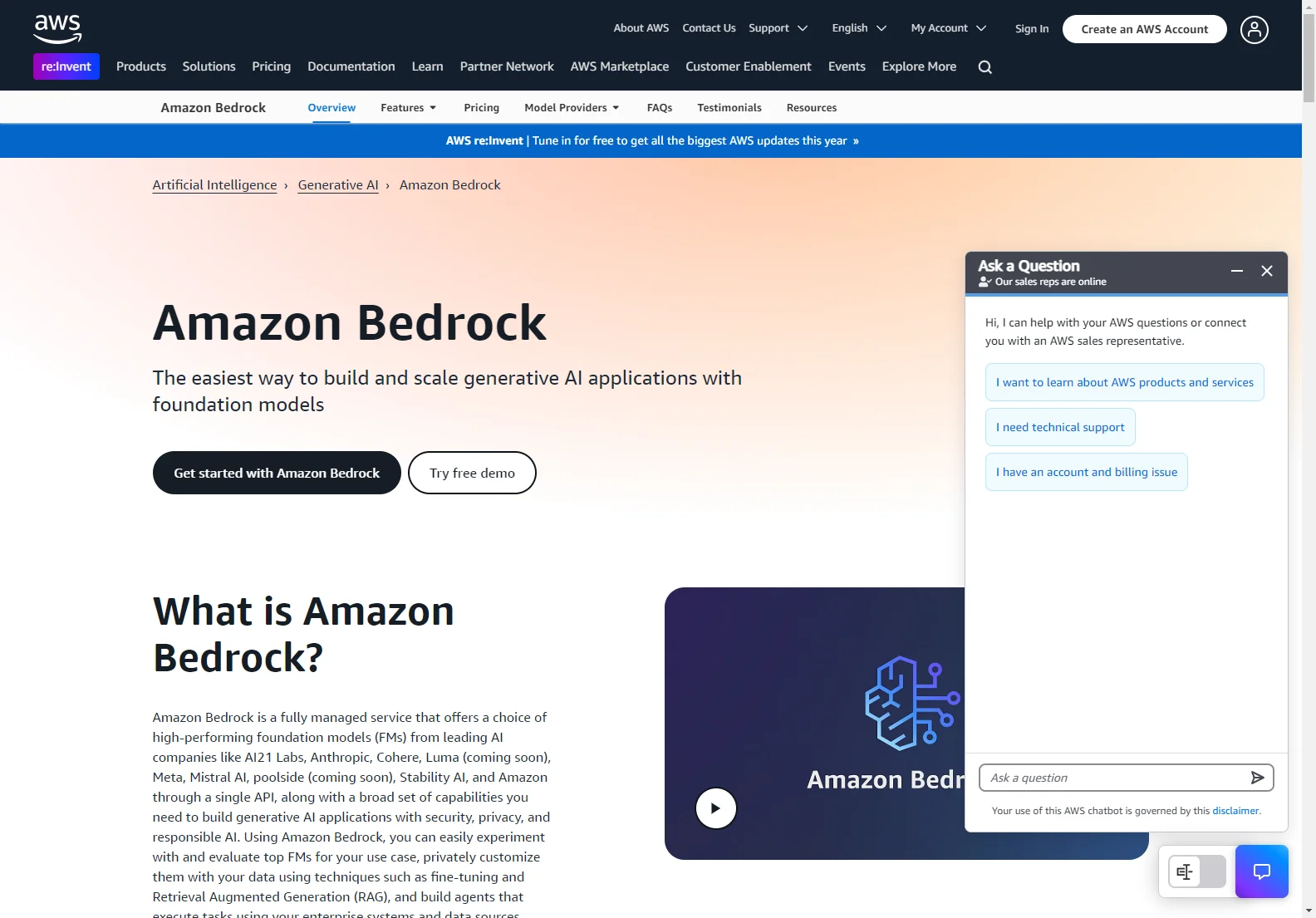 Build Generative AI Apps Easily with Amazon Bedrock - AWS