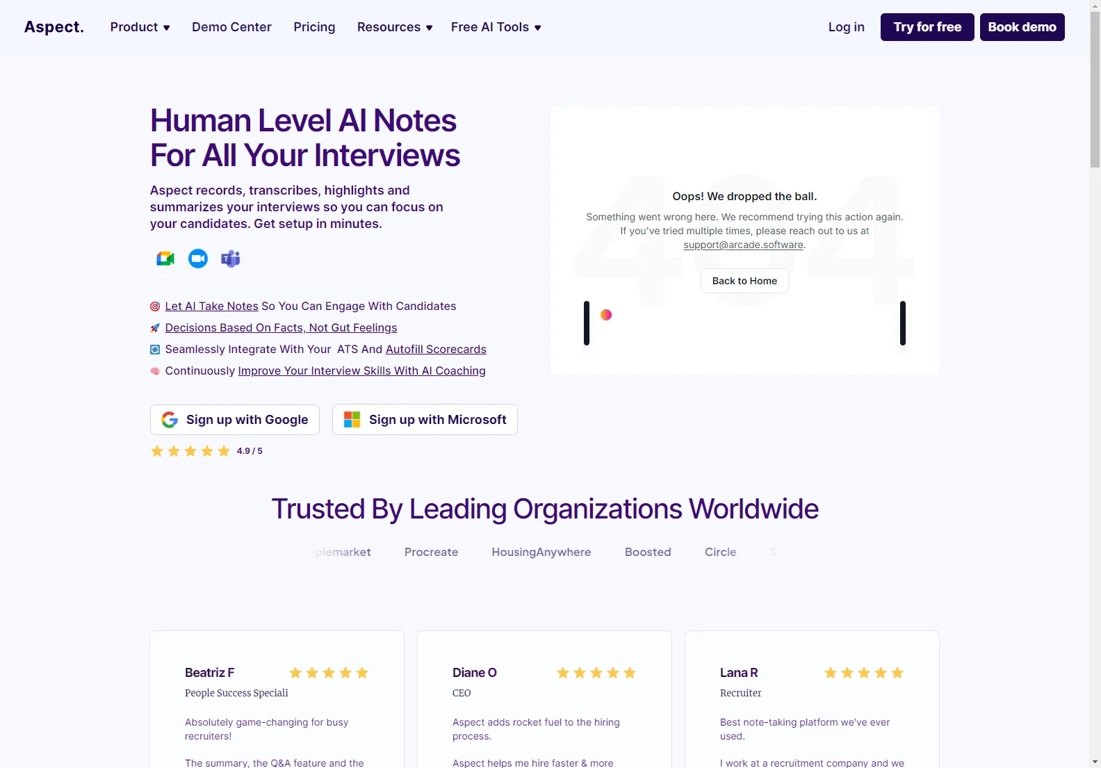 Aspect - AI-Powered Interview Notes for Efficient Hiring