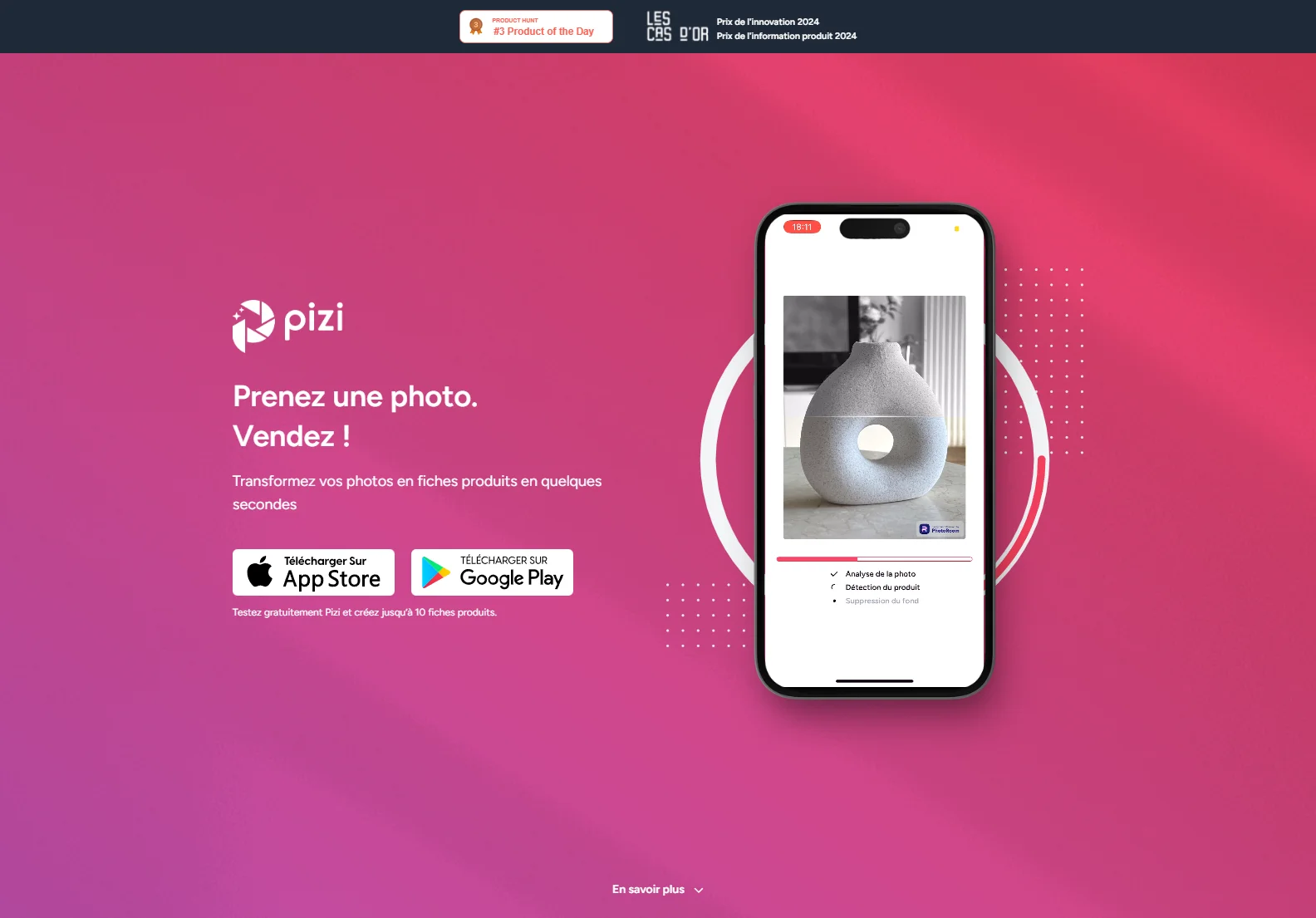 Pizi: Transform Photos into Product Sheets in 45 sec