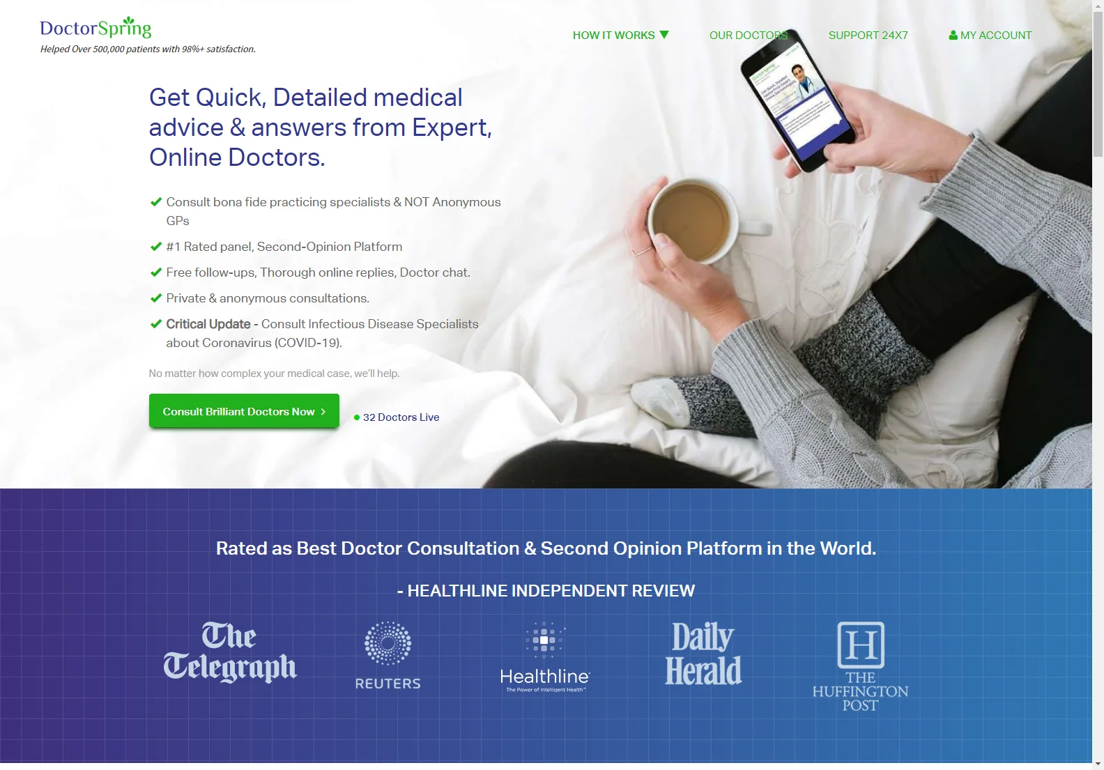 #1 Rated Online Doctor Consultation Platform - DoctorSpring