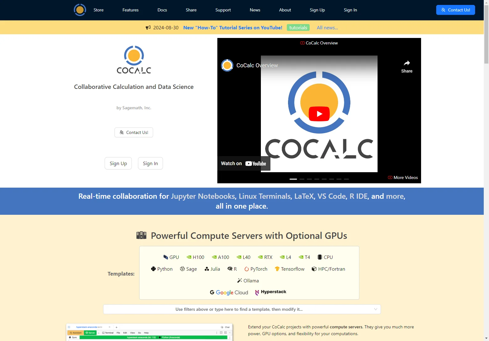 CoCalc: Empowering Collaborative Computing and Data Science