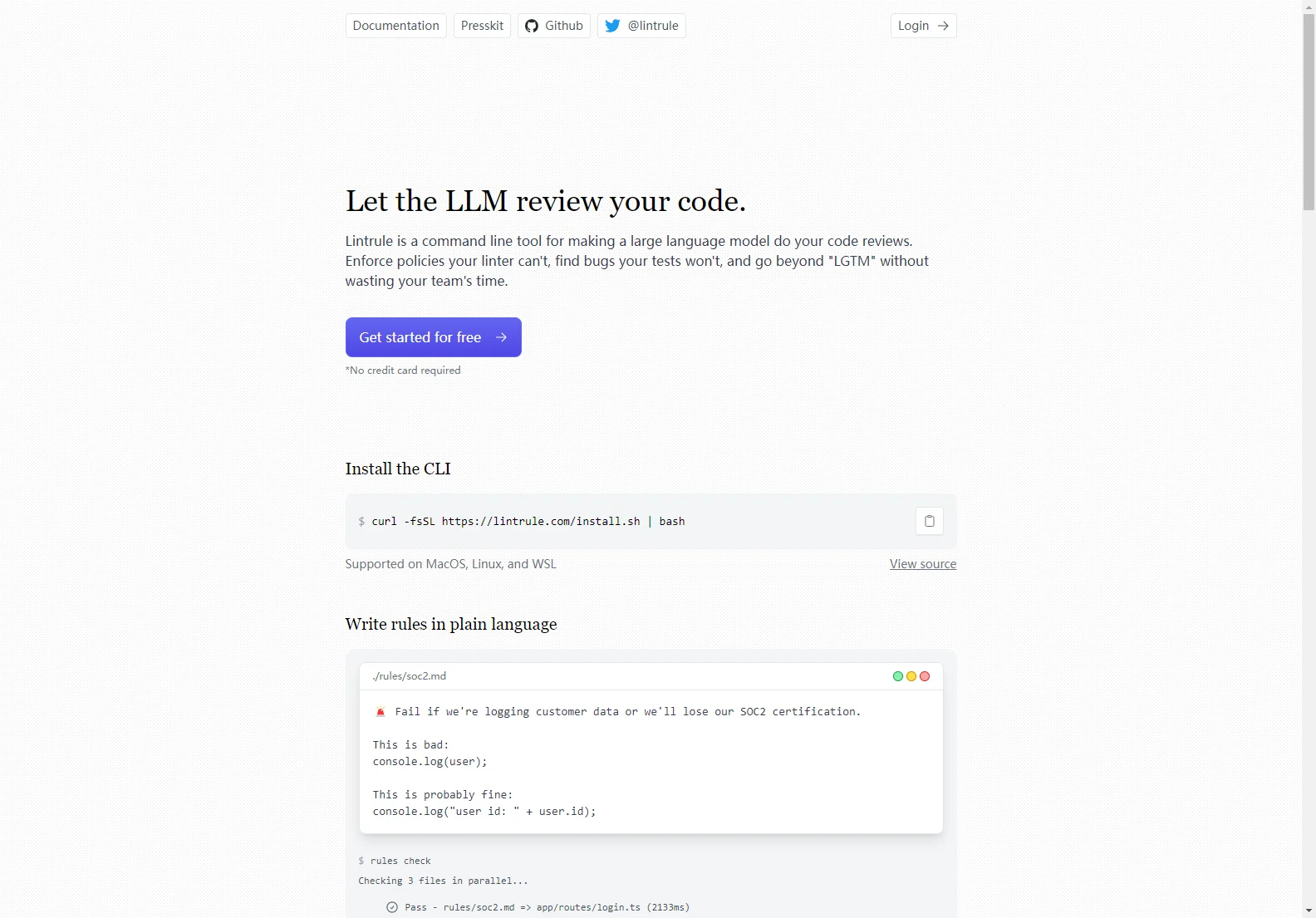 Lintrule: AI-Powered Code Review for Enhanced Productivity