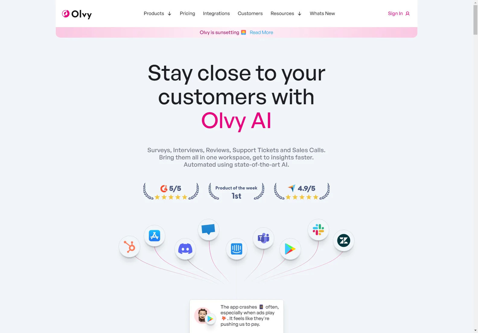 Olvy: Transform Feedback into Actionable Insights