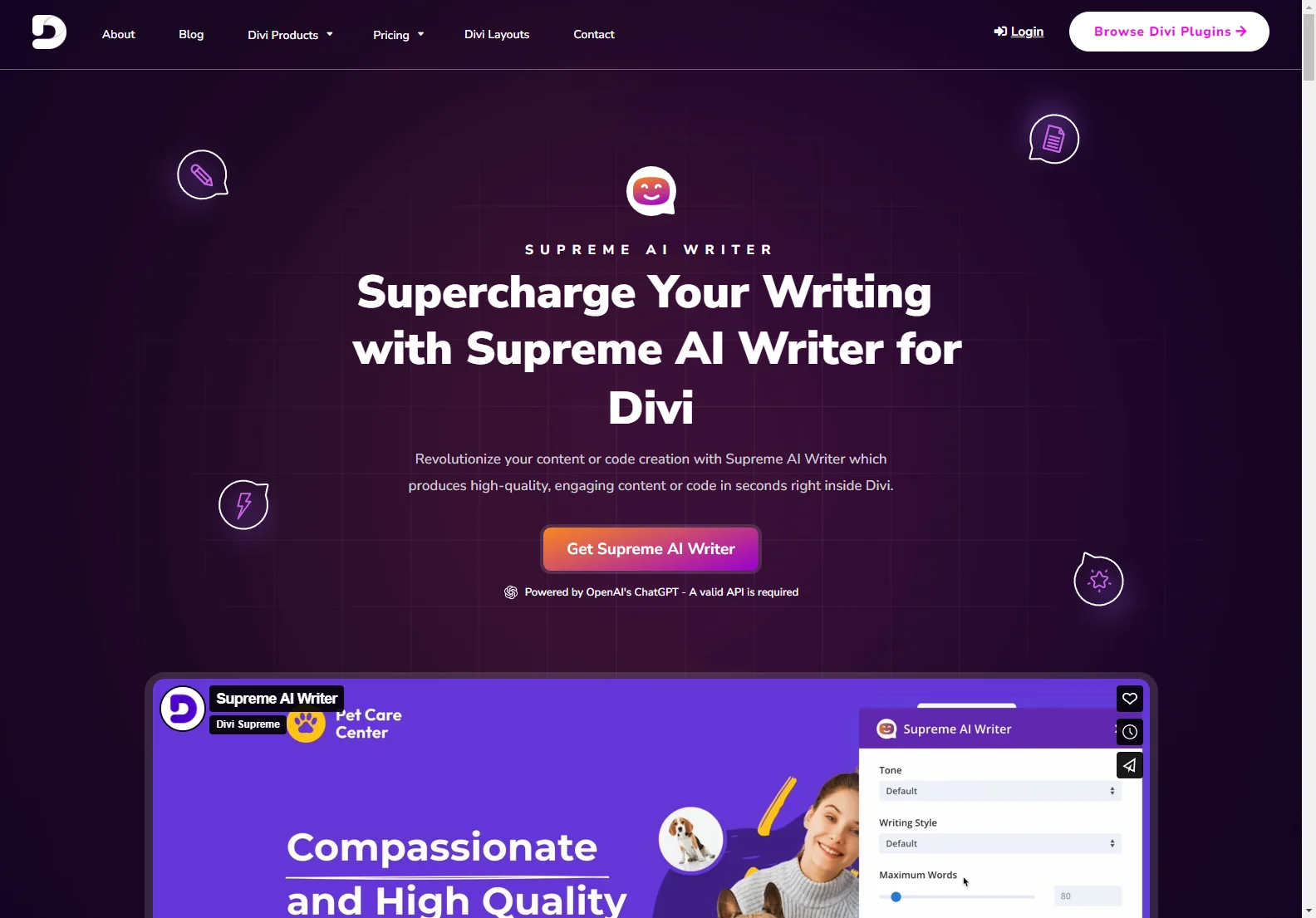 Supreme AI Writer for Divi: Transform Your Content Creation