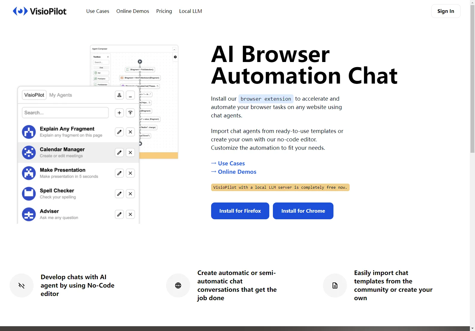 VisioPilot - Revolutionize Browser Automation with AI