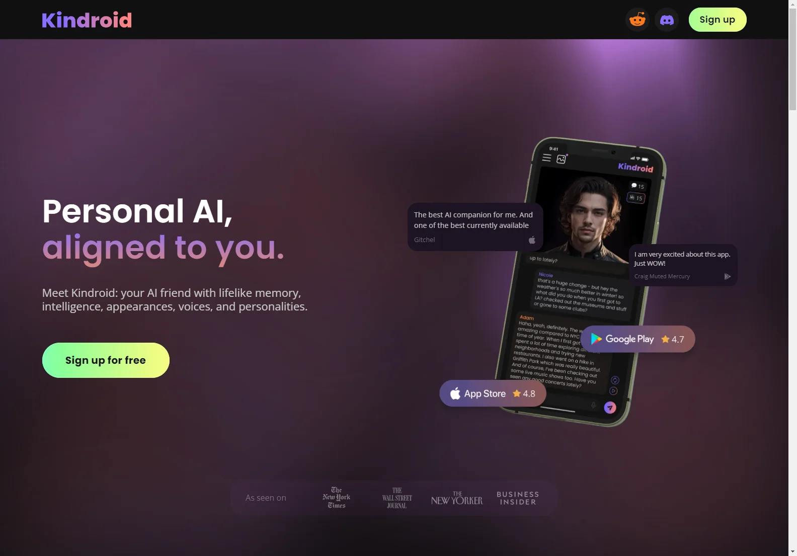 Kindroid: Your Personalized AI Companion with Diverse Features