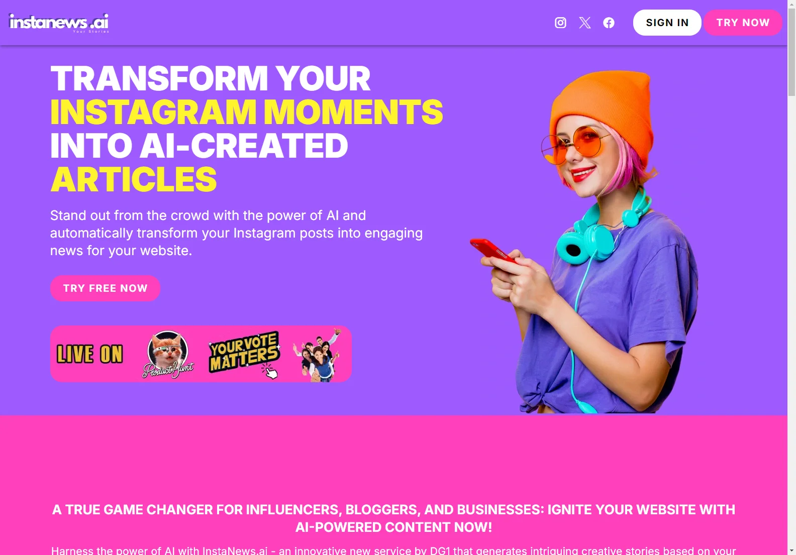 Automate Your Blogging with AI-Powered Instanews.ai: Transforming Instagram Posts into Engaging Articles