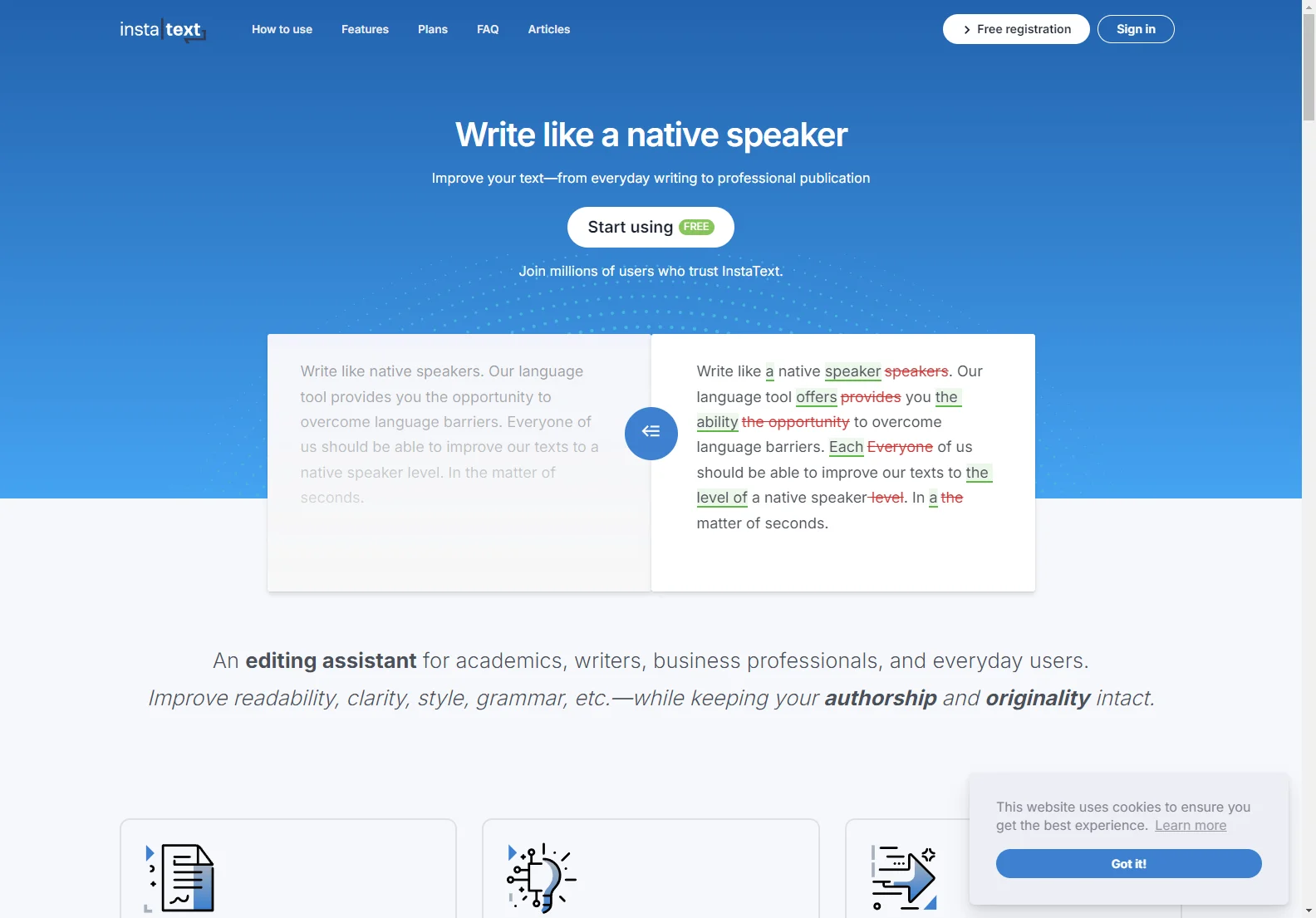 InstaText: Transform Your Writing Like a Native Speaker