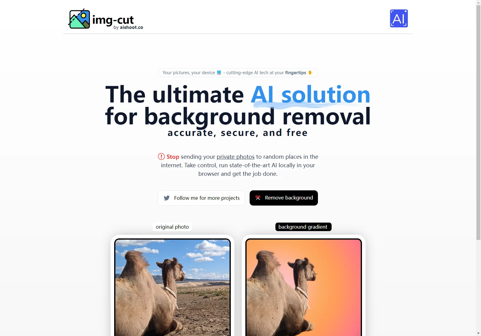 Img-Cut: The Accurate and Secure AI Background Remover