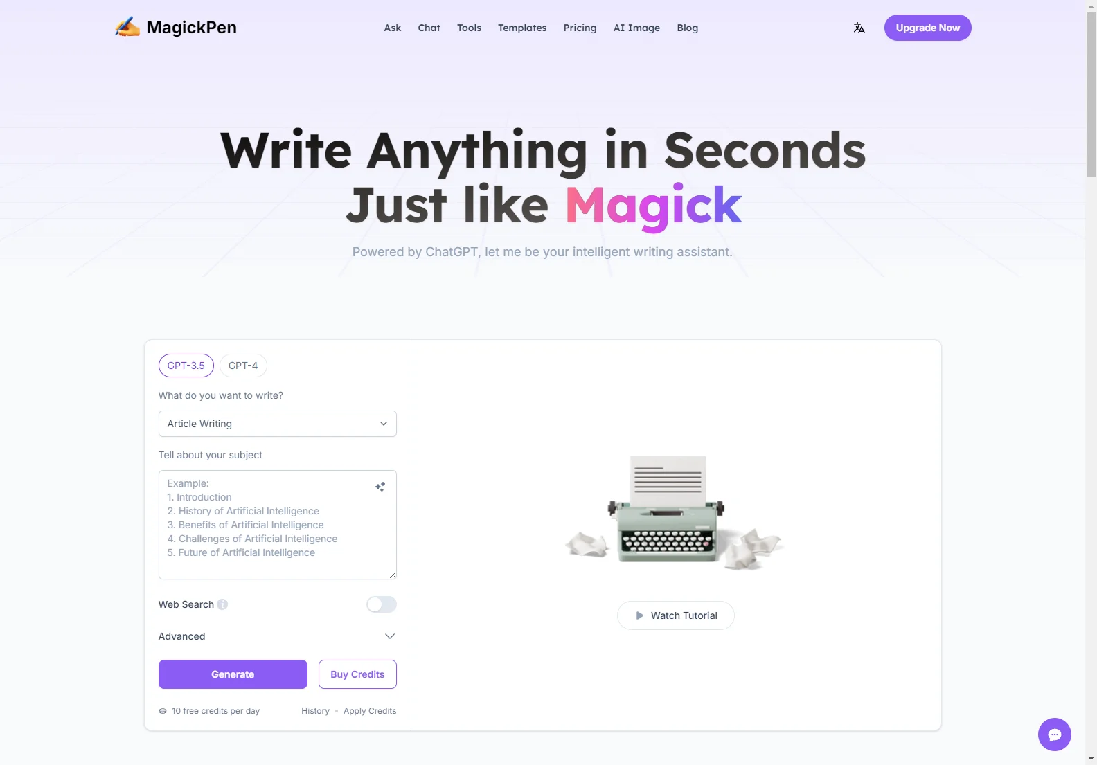 MagickPen: The AI Writing Assistant for Effortless Writing, Powered by ChatGPT