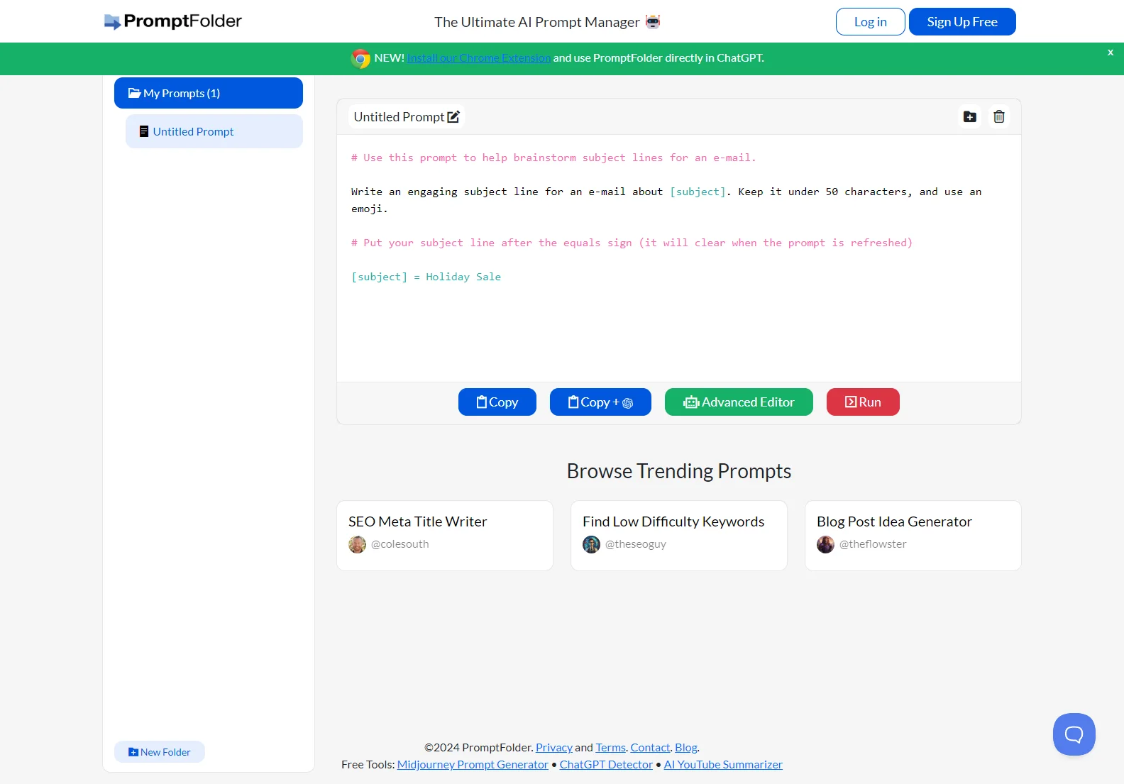 PromptFolder: The Ultimate AI Prompt Manager for Enhanced AI Experiences