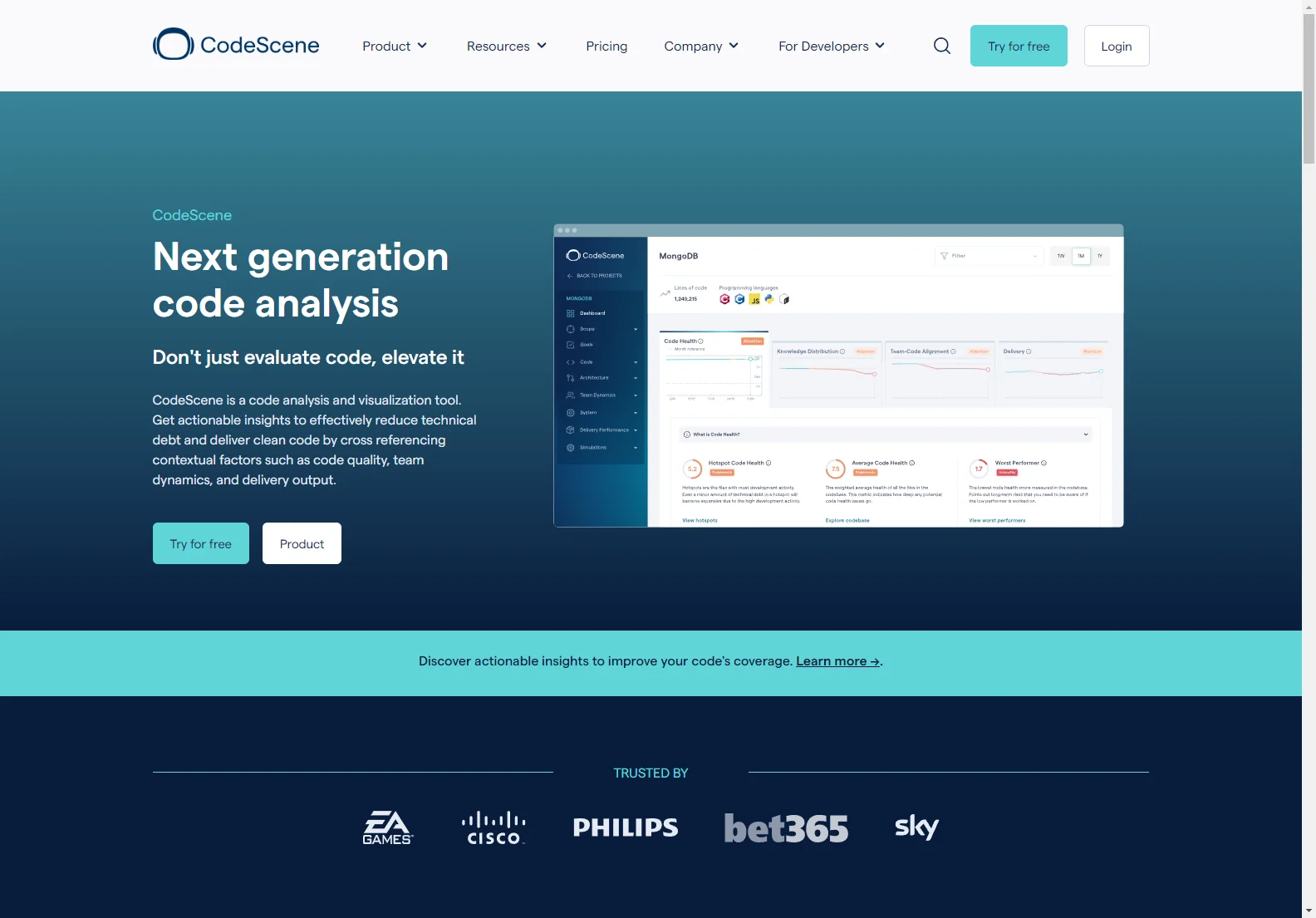 Next Generation Code Analysis with CodeScene